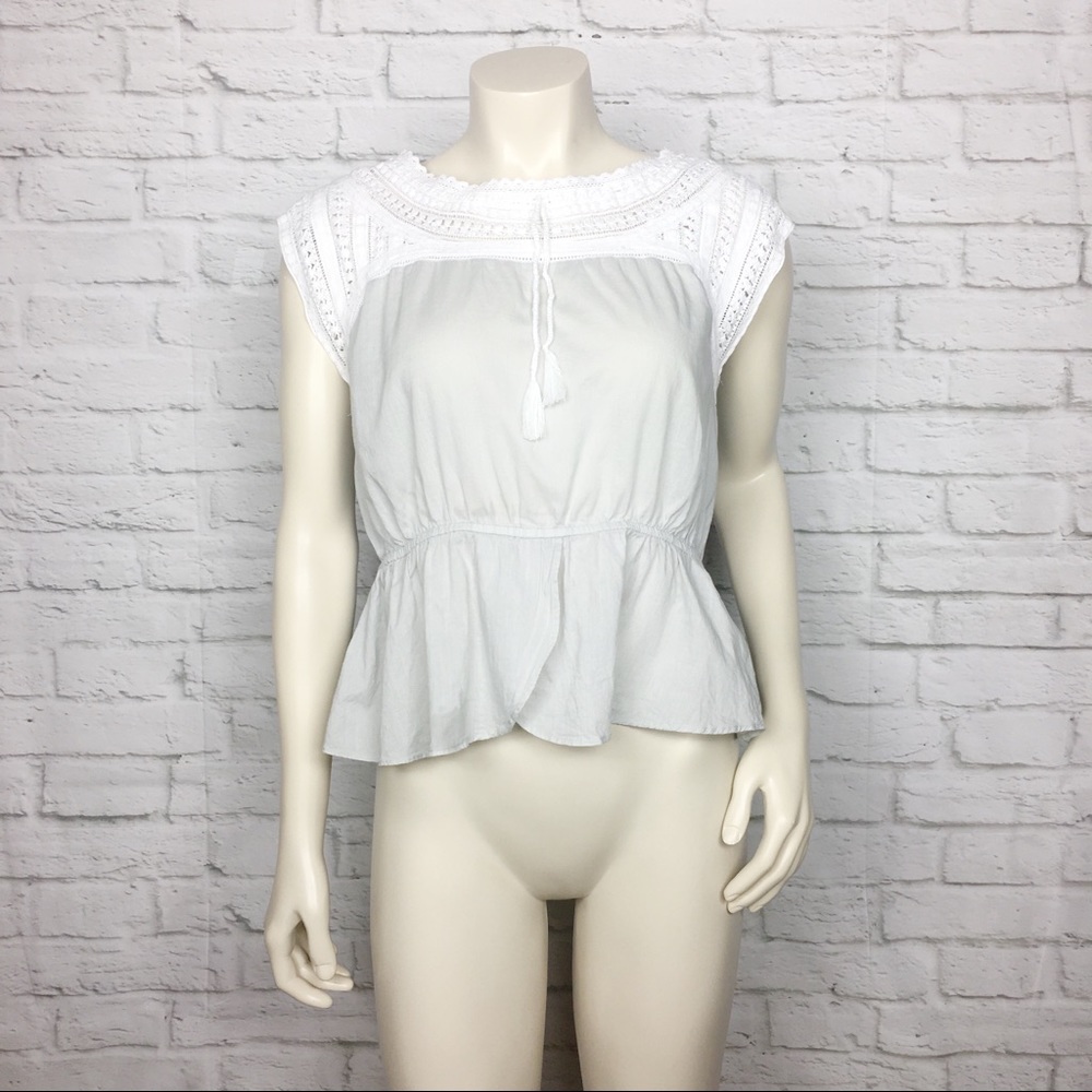 HD In Paris Crohat Crop Top Tulip Hem Gray White 8